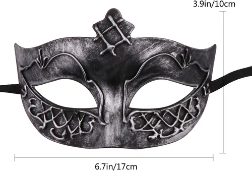 Vista 6 de Thmyo Paquete de 2 máscaras para parejas, carnaval veneciano, Mardi Gras, máscara de baile