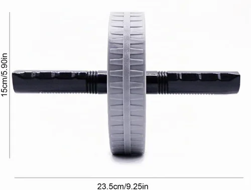 Vista 4 de Rodillo de ejercicio abdominal con mango cómodo, equipo de entrenamiento para gimnasio, cuerpo fitness y fuerza, logra músculos centrales