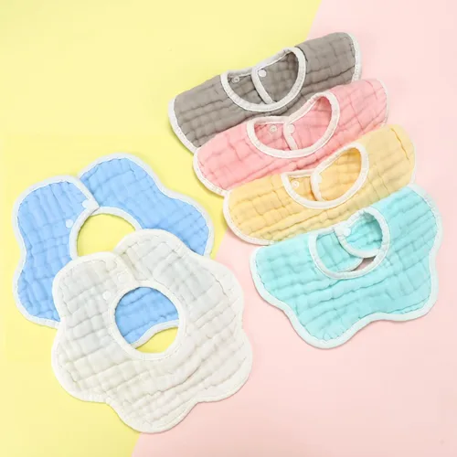 Vista 7 de Accmor Muslin Baby Bibs Baby Bandana Drool Bibs for Unisex Boys Girls, Cotton Baby Drool Bibs for Teething Drooling