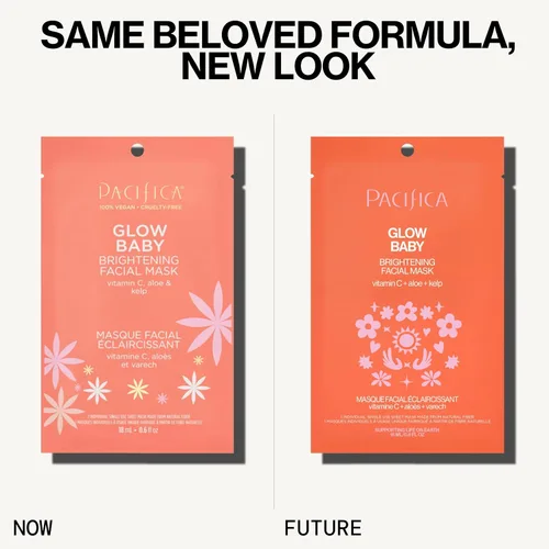 Vista 22 de Pacifica Máscara Facial en Hoja - Máscara Facial Iluminadora Glow Baby con Vitamina C, Aloe y Kelp – Máscara Refrescante para Manchas Oscuras