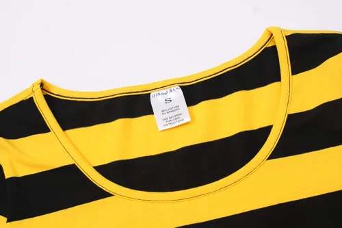 Vista 5 de OThread & Co. Camiseta de manga larga a rayas con cuello redondo para mujer