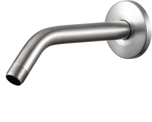 Vista 20 de OFFO Brazo de ducha con pestaña, de 6 pulgadas en oro brillante, montaje en pared, reemplazo, brazo angular de cabezal de ducha montado en la pared