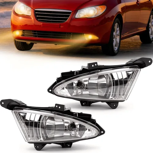 Vista 14 de Boxlight - Luces antiniebla compatibles con Hyundai Santa Fe 2007 2008 2009, un par de luces antiniebla con lente transparente para parachoques