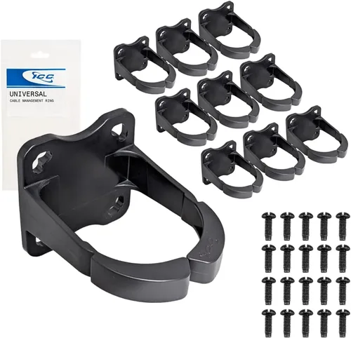 Vista 12 de ICC 1.25" Anillo de gestión de cables de plástico, horizontal, ajuste universal, paquete de 1 – Organizador de cables para cableado estructurado