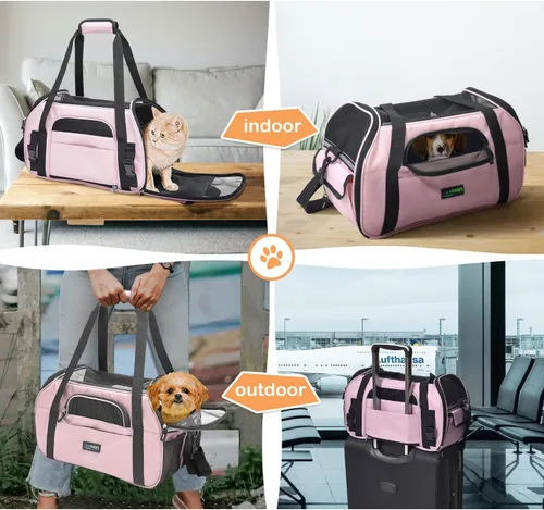 Vista 7 de JESPET Transportín de Lados Suaves para Mascotas para Perros Pequeños, Gatos, Cachorros, Transportadores de Gatos y Perros Aprobados por Aerolíneas