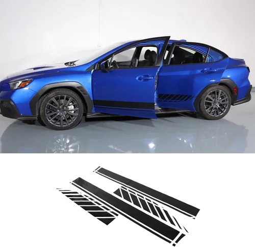 Vista 9 de Compatible con Subaru WRX 2022 2023 - Adhesivo adhesivo para lado de carrocería de automóvil, carreras, deportes, tira lateral autoadhesiva