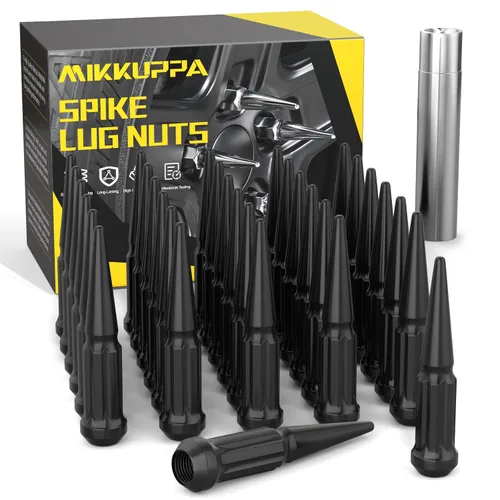 Vista 17 de MIKKUPPA Tuercas de llanta con pinchos M14x1.5, repuesto para Chevy Silverado GMC 2500 Cromo