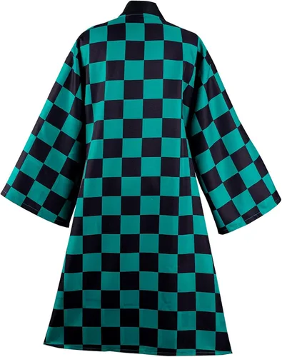 Vista 2 de Askosso Kamado Tanjirou - Capa larga Kimetsu no Yaiba Kimono Kamado Tanjirou Capa larga para disfraz de cosplay