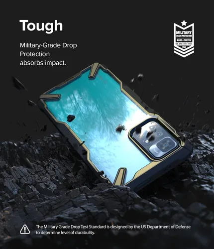 Vista 6 de Ringke Fusion-X - Funda compatible con Xiaomi Note 11T 5G / Poco M4 Pro 5G, parte trasera dura transparente, resistente, a prueba de golpes, TPU