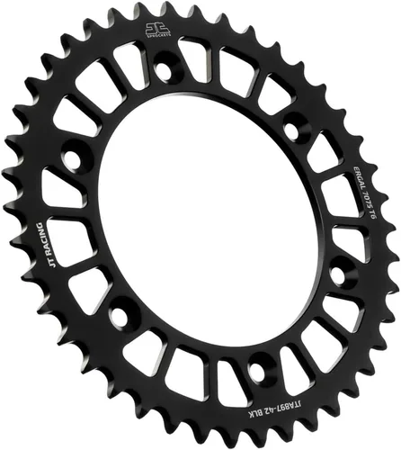 Vista 38 de JT Sprockets JTA897.38BLK - Piñón trasero de aluminio anodizado 7075 T6, color negro
