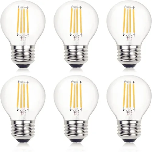 Vista 9 de Bombilla LED E26, bombilla LED A15 regulable de 6 W = 60 W, blanco cálido de 2700 K, bombilla LED Edison E26 de base media para ventilador de techo
