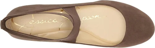Vista 5 de Jessica Simpson Mandayss Women's Pull-On Criss-Cross Ankle Ballet Flats Shoes