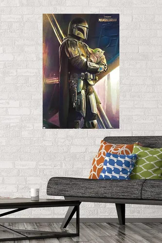 Vista 2 de Trends International Star Wars: The Mandalorian - Póster de pared, 22.375 x 34 pulgadas, versión premium sin marco