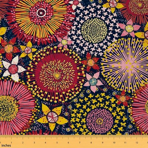 Vista 32 de Castle Fairy - Tela decorativa con flores Mandala de Castle Fairy por The Yard, diseño rústico de diente de león floral naturaleza planta