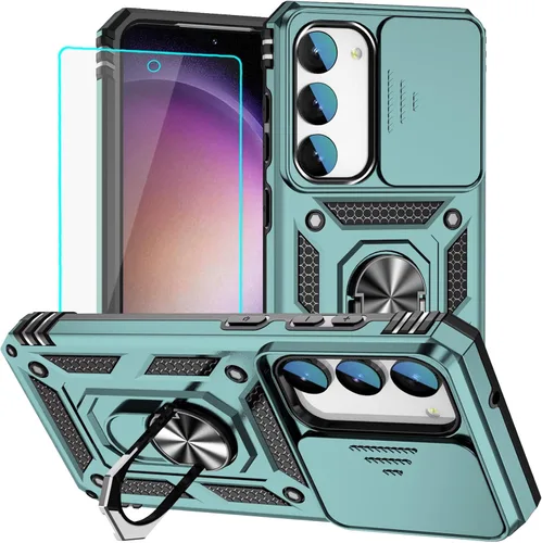 Vista 11 de HNHYGETE Funda para Samsung S23 con protector de pantalla HD: [grado militar de 20 pies probada en caídas] Funda protectora a prueba de golpes