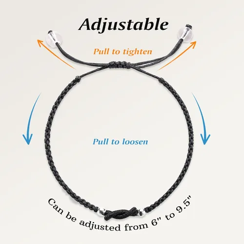 Vista 50 de Pulseras hechas a mano, pulseras para mujeres y hombres, pulsera ajustable con inicial, regalos de joyería para mamá, esposa, novia, ella, amigos