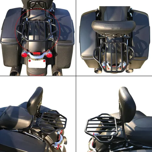 Vista 5 de AUFER Estante de equipaje desmontable y ajustable para maletero compatible con Touring Electra Glide Road Glide Road King Street Glide Tour Pack