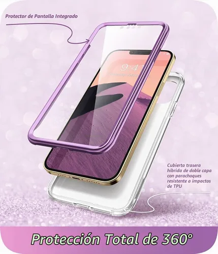 Vista 2 de i-Blason Cosmo - Funda para iPhone 13 Pro Max [Protector de Pantalla Integrado] [Protección de Grado Militar] Funda Protectora Delgada de Cuerpo