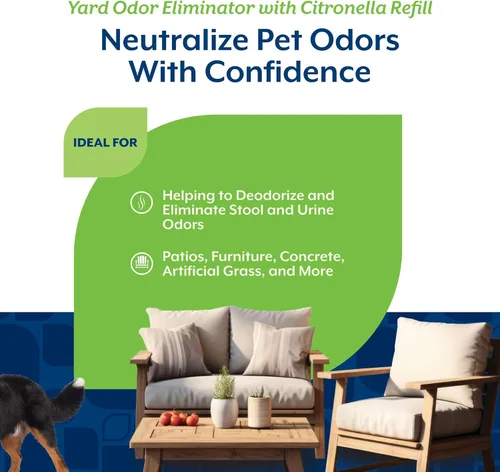 Vista 4 de naturvet Yard olor eliminator Plus Citronella Taburete & Odor Deodorizer