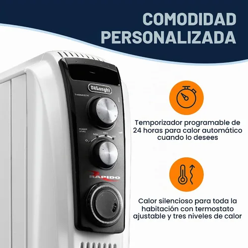 Vista 7 de Calefactor radiante de habitación DeLonghi TRD40615T completo
