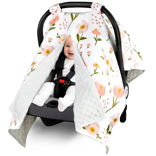 Vista 14 de Metplus Funda para asiento de coche 2 en 1 para bebé, toldo para asiento de coche para bebés, funda de lactancia multiuso para mamá, fundas