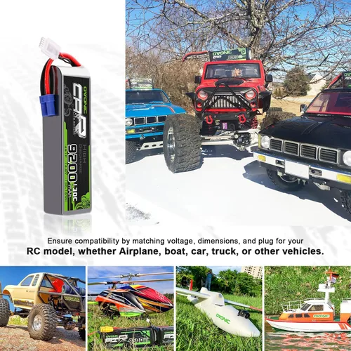 Vista 5 de OVONIC 4S LiPo Batería 9200mAh 14.8V 130C RC Batería con conector EC5 (paquete de 2)