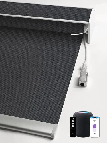 Vista 21 de SmartWings Persianas enrollables PoE, 1% de apertura, color beige Aventus 1% Apertura Beige