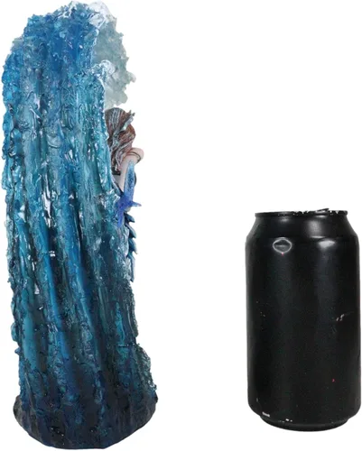 Vista 8 de Ebros Gift Anne Stokes Fantasía Arte Agua Elemental Sirena Surf Las olas Aqua Spirit Magic Water Bender Coleccionista Figura Guerrero Avatar