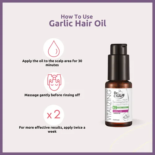 Vista 5 de FARMASI Dr. C. Aceite de ajo vitalizante de atún, aceite para el crecimiento del cabello para un cabello más grueso, más largo y más saludable