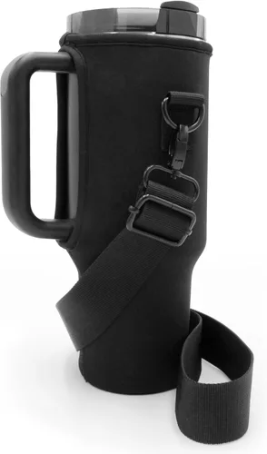 Vista 7 de Bolsa bandolera ajustable para vaso Stanley de 40 onzas con asa, funda protectora de repuesto con correa para el hombro, accesorios de copa