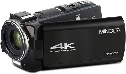 Vista 6 de Minolta MN4K100Z 28MP 4K Ultra HD 3.5" Touch Night Vision Videocámara, B Negro