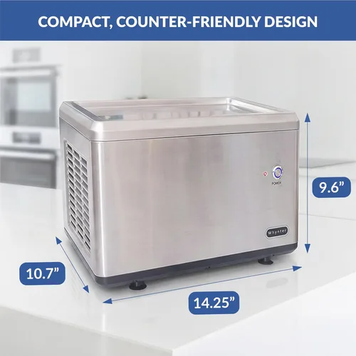 Vista 5 de Whynter ICR-300SS Máquina de helado laminada de acero inoxidable de 0,5 cuartos de galón con compresor