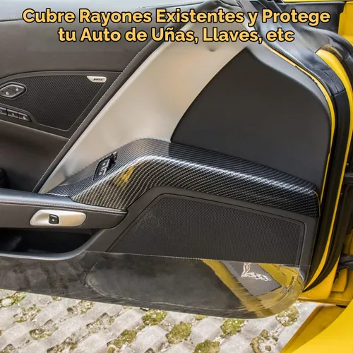 Vista 8 de Cubierta de panel de botón de interruptor de elevación de ventana de puerta de fibra de carbono para Chevrolet Corvette C7 Z06 Z51 ZR1 Stingray Negro