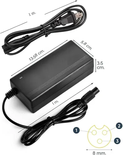 Vista 6 de Reemplazo del cargador de 42V para bicicleta eléctrica y scooter Jetson