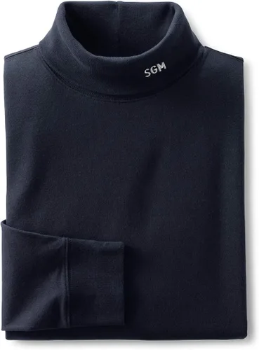 Vista 7 de Lands' End - Camisa de cuello alto Super-T de mezcla de algodón para hombre Negro