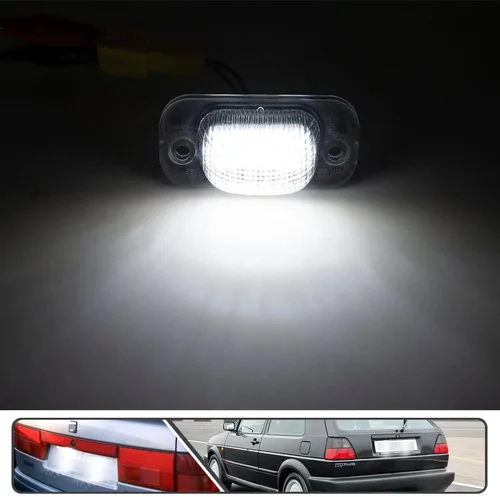 Vista 2 de Jetta Golf MK2 - 2 luces LED para matrícula de VW MK2 Golf Jetta II 1983-1992 alimentado por SMD Xenon LED blanco sin errores