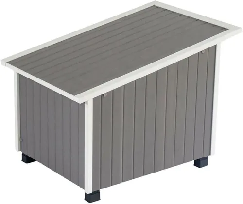 Vista 8 de New Age Pet ECOFLEX - Casa para gatos al aire libre XL resistente a la intemperie, suelo elevado, doble solapa de vinilo, 30% más grande, 28