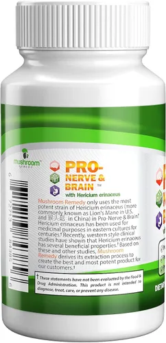 Vista 2 de PRO-Nerve & Brain Suplemento de hierbas totalmente natural para memoria, sistema nervioso, estómago, colon, tracto digestivo, extracto de hongo
