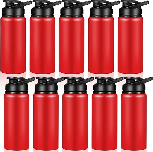 Vista 10 de CHENGU Botella de agua a granel de 20 onzas de aluminio, botellas reutilizables ligeras con tapa de rosca, vasos de agua fáciles de transportar, a