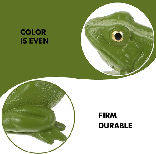 Vista 5 de NUOBESTY Figura de juguete realista de rana verde, modelo animal de plástico para educación científica de niños, figura de rana en miniatura