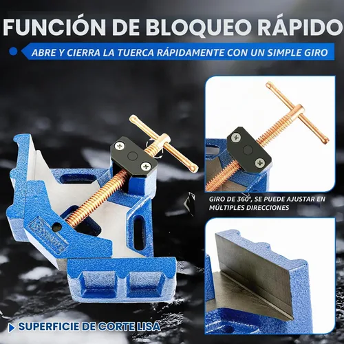 Vista 2 de W04C Abrazadera de Ángulo para Máquina de Soldadura de Hierro Dúctil, Abrazadera de Ángulo Recto de 90 Grados de Servicio Pesado para Esquina