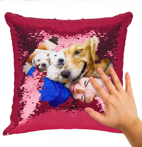 Vista 12 de Almohadas de lentejuelas personalizadas, fundas de cojín decorativas, regalos con fotos personalizadas para mamá, mejor amiga, familia, cualquier