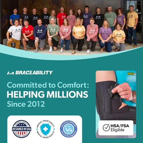 Vista 8 de BraceAbility Soporte inmovilizador de codo Férula de ortesis de antebrazo de brazo largo extraíble para antebrazo blando para suprarcondilo roto