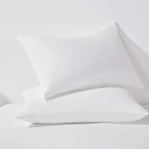 Vista 7 de HAPPYMOON Juego de 2 fundas de almohada de microfibra estándar con cremallera, fundas de almohada transpirables con cremallera para cabello y piel