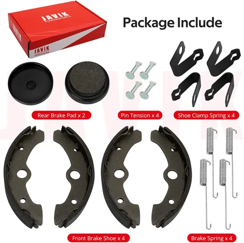 Vista 7 de Zapatas de Freno Delantero Pastillas de Freno Posterior para Yamaha Big Bear 350 1987-1995, 3HN-W2535-10-00 2HR-W0045-09-00