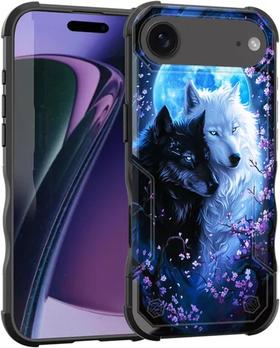 Vista 98 de Funda para iPhone Air, [doble capa] [protección contra caídas de grado militar de 10 pies] Funda resistente a prueba de golpes para iPhone Air