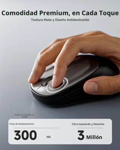 Vista 4 de wegear Ratón inalámbrico Bluetooth para portátil, PC, MacBook, Chromebook-negro 1600 DPI Optical Tracking Blue Tooth Mice, Compact and Portable