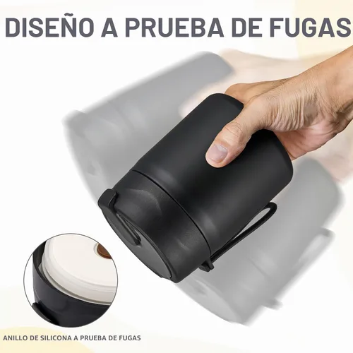 Vista 4 de Pawtong Termo para sopa de 17oz para alimentos calientes para niños, tarro de alimentos aislado al vacío con cuchara de acero inoxidable de boca