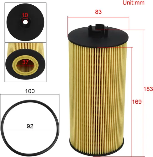 Vista 2 de FLYPIG Filtro de aceite de motor FL2016 6.0L 6.4L Powerstroke para Ford F350 F450 F550 F650 E350 Super Duty Motor Diesel reemplaza FL-2016