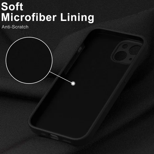 Vista 4 de DEENAKIN Funda compatible con iPhone 14 Plus con protector de pantalla, funda mejorada para cámara, goma de gel de silicona suave probada contra